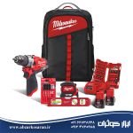 کیت دریل پیچ گوشتی 12 ولت میلواکی Milwaukee مدل M12FPD-202BA