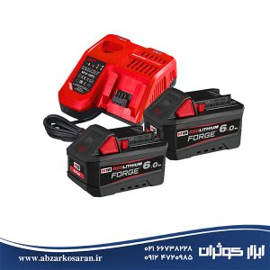 کیت باتری و شارژر 18 ولت 6 آمپر میلواکی Milwaukee مدل M18FORGENRG-602