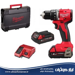دریل پیچگوشتی شارژی 18 ولت میلواکی Milwaukee مدل M18BLDDRC-202C