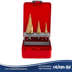 ست 3 عددی مته مخطروطی مارپیچ با جعبه فلزی رونیکس Ronix مدل RH-5903