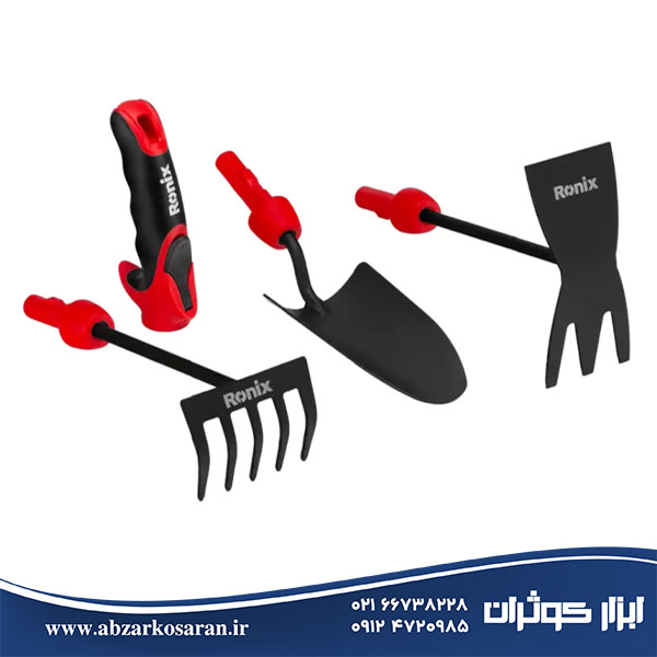 کیت ابزار باغبانی سطلی تاشو 5 پارچه رونیکس Ronix مدل RS-0009