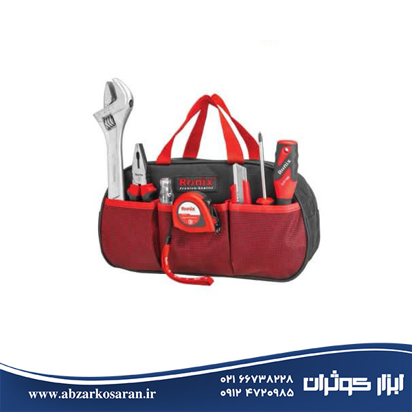 کیف ابزار و متعلقات 8 عددی رونیکس Ronix مدل RS-3001