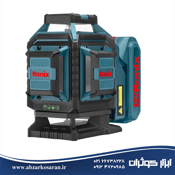 تراز لیزری 4 بعدی شارژی 20 ولت نور سبز رونیکس Ronix مدل 8629