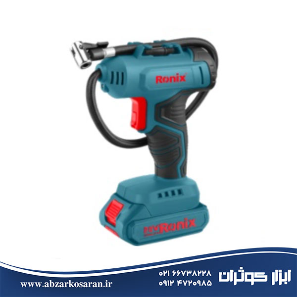 کمپرسور و درجه باد شارژی 20 ولت رونیکس Ronix مدل 8649